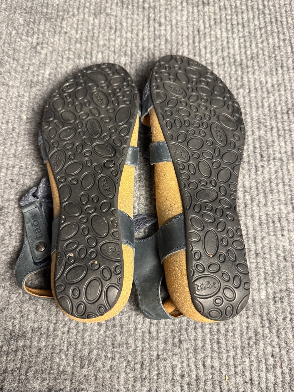 Taos Trulie Heather Navy Braided Leather Strappy Comfort Sandals Size 9.5 NWOB - Picture 6 of 8